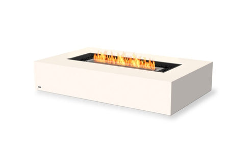 Ecosmart Fire Wharf 65 Fire Pit Table - Bone Finish / Stainless Steel Burner - ESF.O.WHF.65.BO